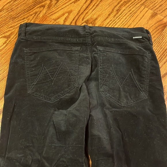 Mother Woman’s The Charmer Black Velvet Jeans Size 27 - Picture 6 of 8